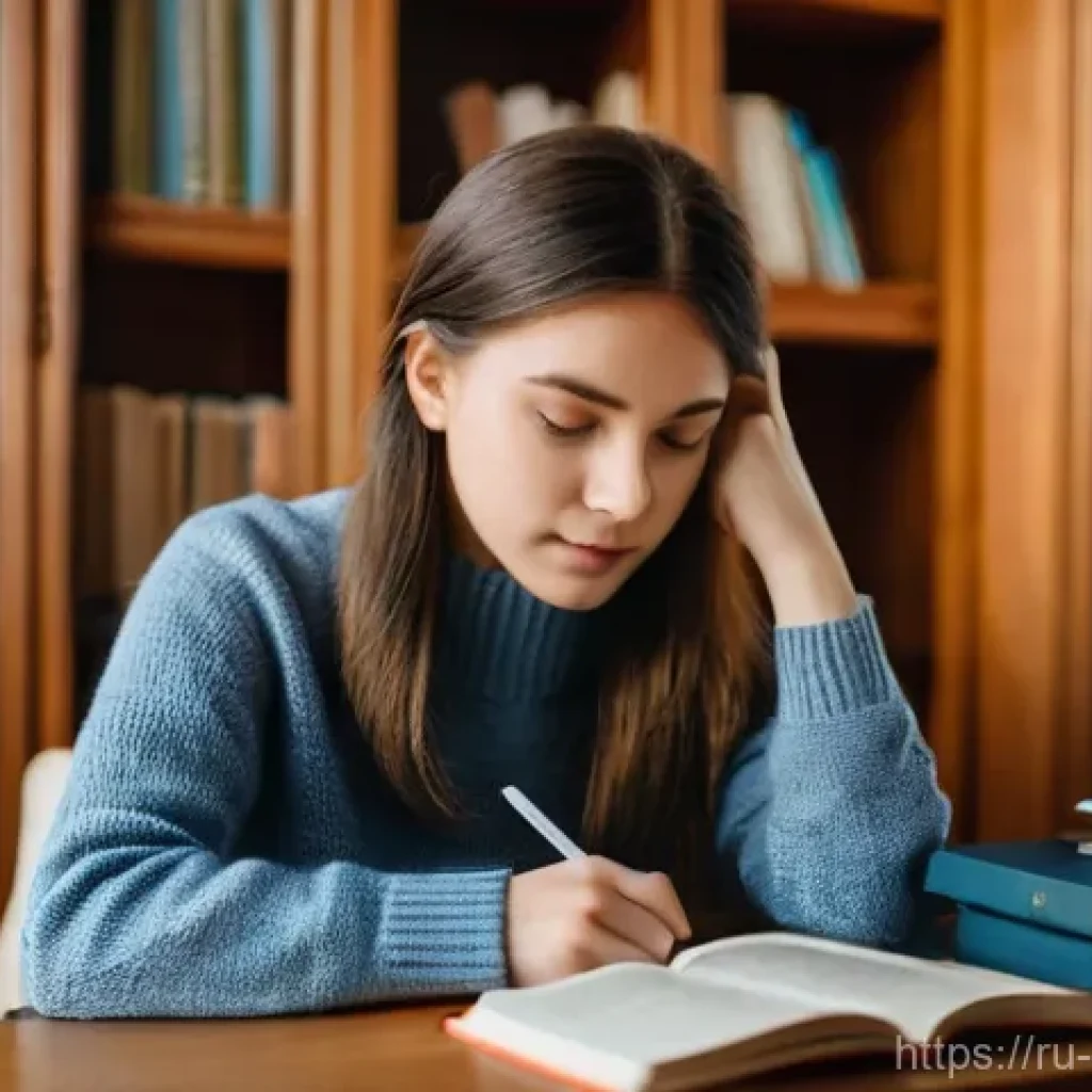 상담심리사 자격증 시험 후기 - **Prompt:** A young, focused Russian woman, in her late 20s, sits at a well-organized wooden desk in...