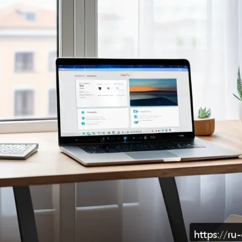 Home 33 상담심리사에게 유용한 온라인 도구 - A modern psychologist’s digital workspace showcasing a sleek laptop displaying a secure video consul...